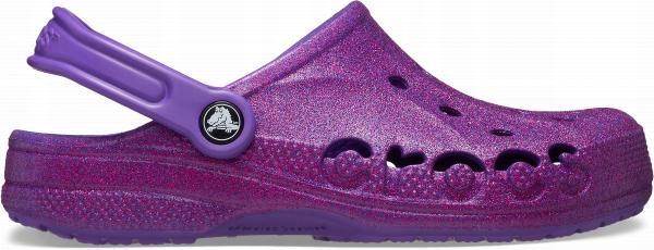 Nazouváky Crocs Baya Glitter Clog M6/W8 38,5 Neon Purple