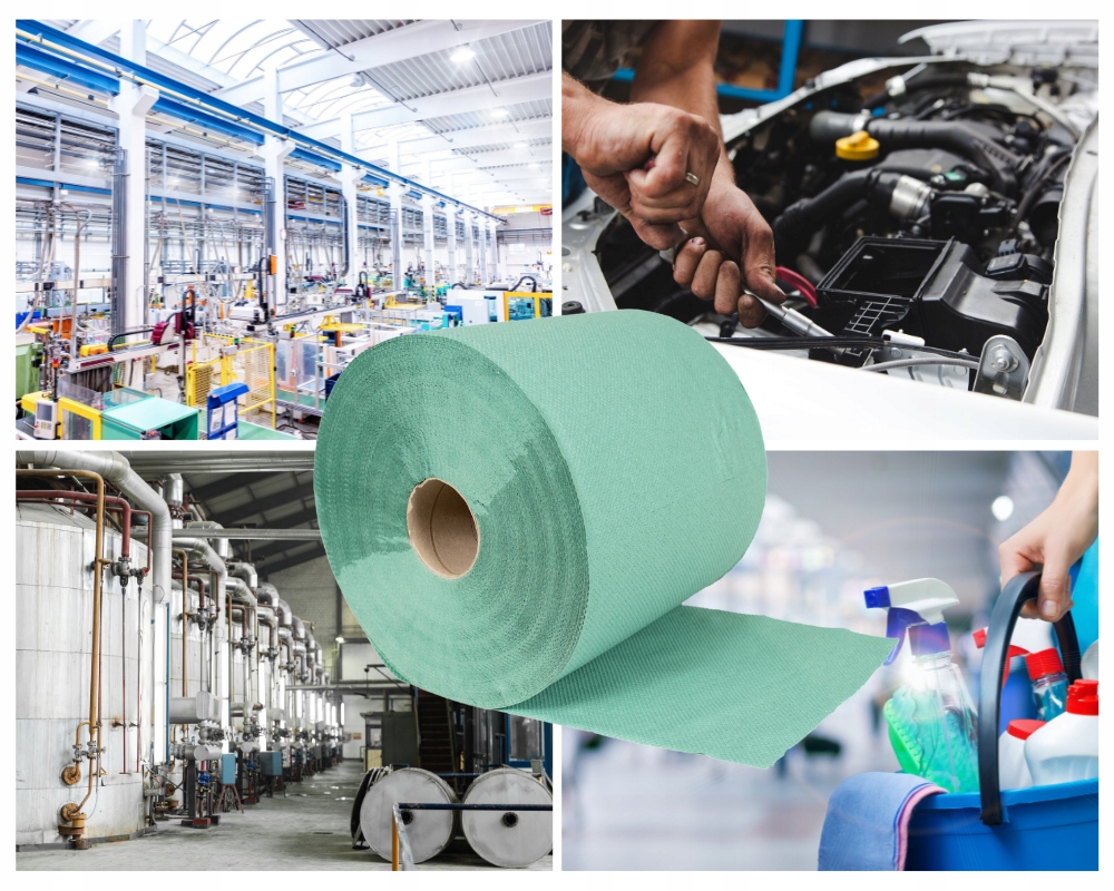 CZYŚCIWO PRZEMYSŁOWE ZIELONE ROLKA MAKULATURA 250m Producent Deka