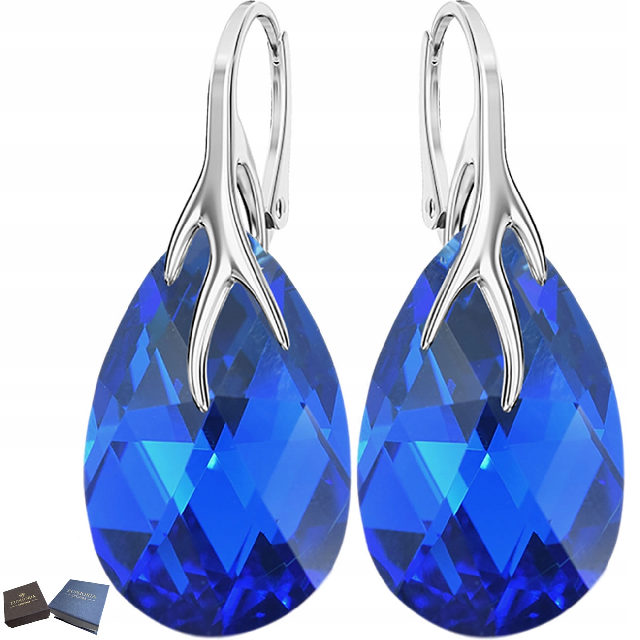 Stříbrné Náušnice 925 Závěsné dlouhé zapínání Anglický Dárek k narozeninám