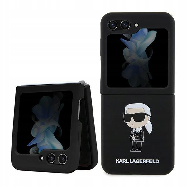 Karl Lagerfeld KLHCZF5SNIKBCK Z Flip5 hardcase černá/černá Silikonová Ikonik