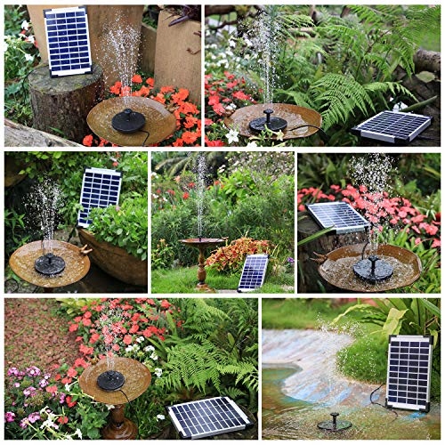 AISITIN Fontanna Solarna 5.5W Pompa Do Oczka Wodnego Z Baterią 1500mAh — miniatura 7