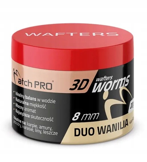 MatchPro 3D Worms Wafters Duo Vanille 8mm 20g