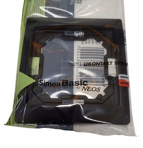 

Czarna ramka pojedyncza Simon Basic Neos BMRC1/49