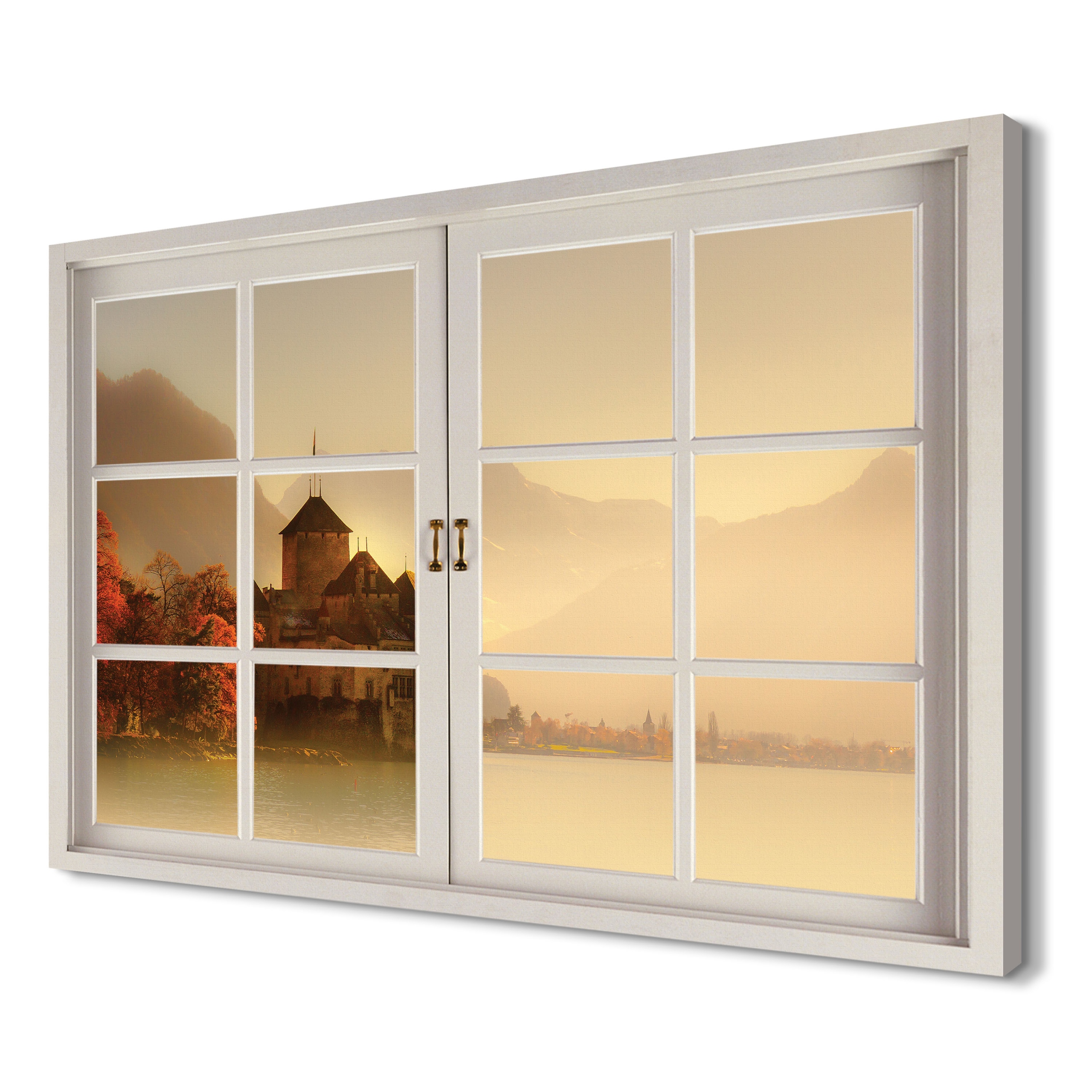 

Zamek Montreux do biura 120x80 Druk na płótnie 3d
