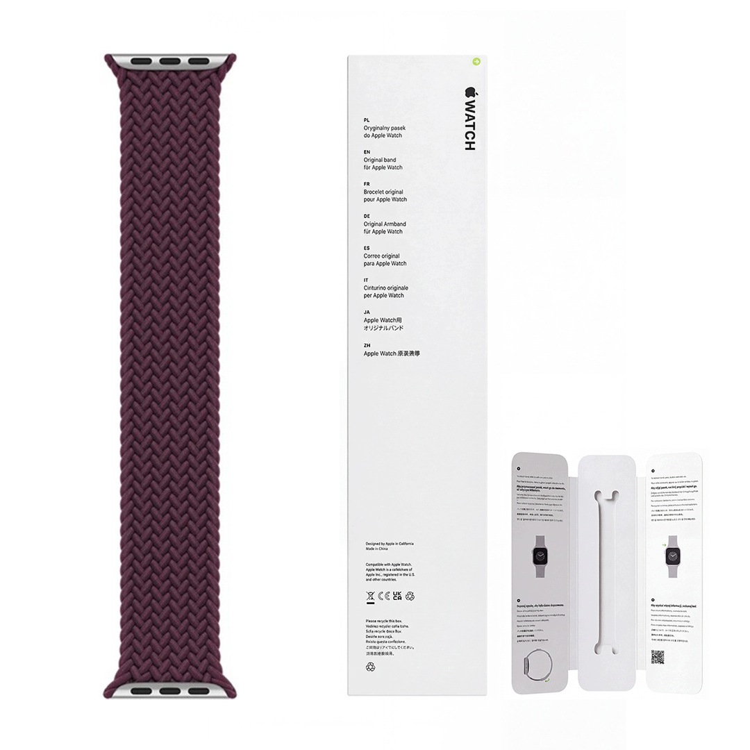Pasek Apple 41mm Braided Solo Loop rozmiar 6 dark cherry