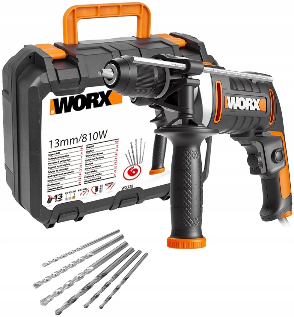 Wiertarka udarowa Worx WX328 Sieciowa 810W Bezstopniowa regulacja prędkości