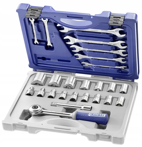 Zestaw kluczy nasadowych 1/2” 25-elementów