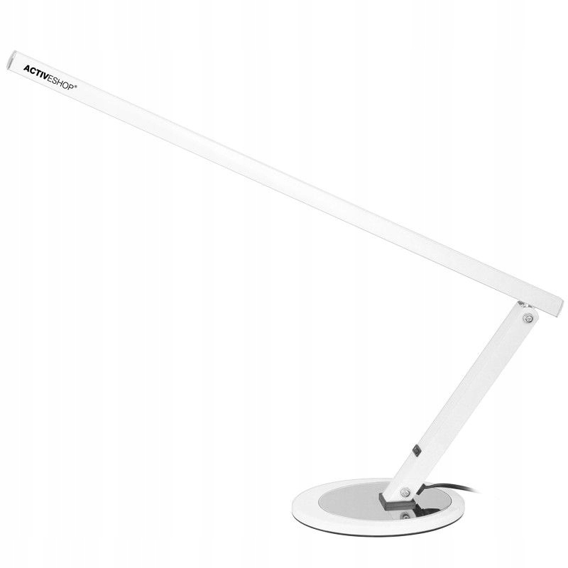 Lampa Na Biurko Kosmetyczna Slim Led Aluminiowa Biała Biurkowa 8,4W 84DIÓD