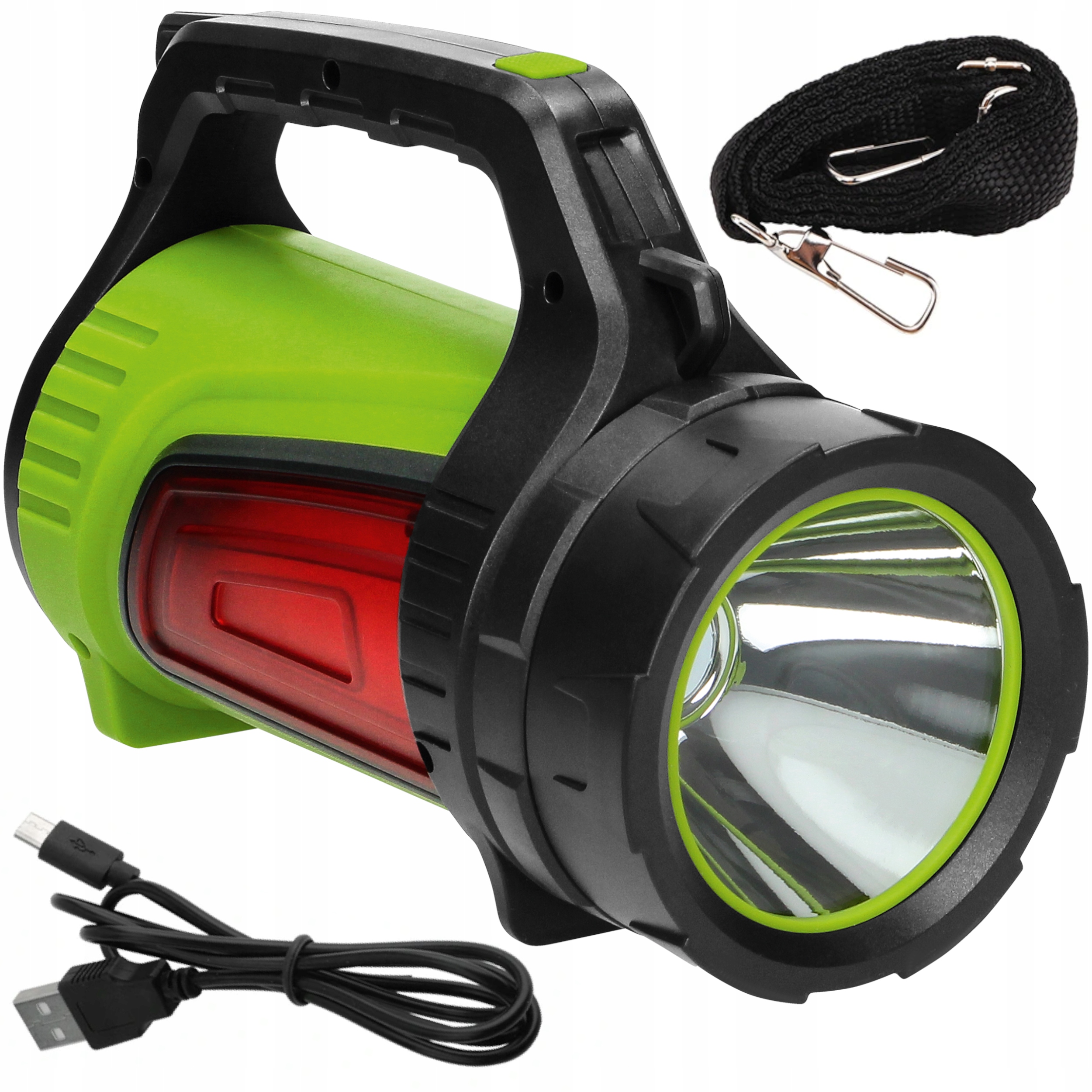 ПЕРЕЗАРЯЖАЕМЫЙ СВЕТОДИОДНЫЙ ФОНАРИК МОЩНЫЙ 7 РЕЖИМОВ POWERBANK