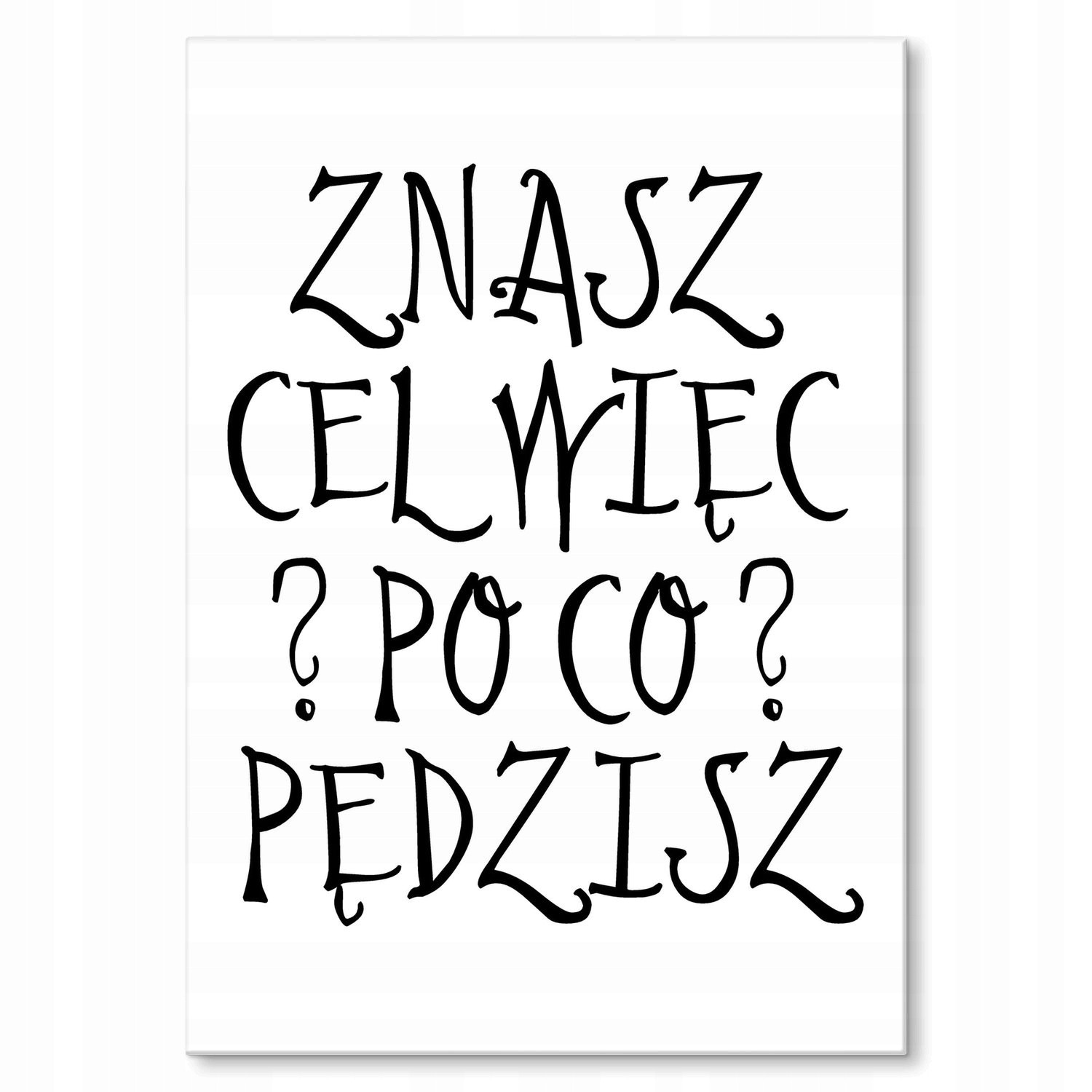 Kovový plakát Znáš účel Dárek 22 x 31 cm