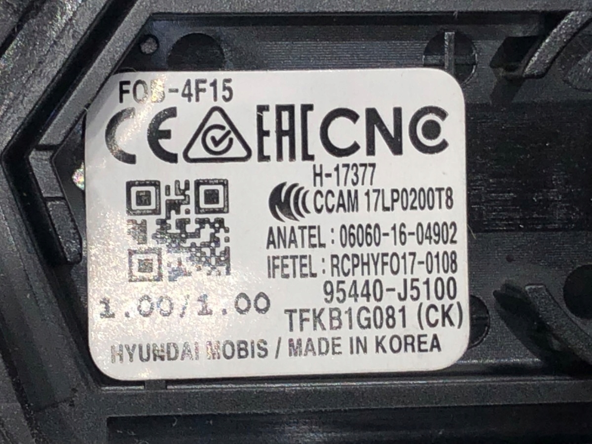 KLUCZYK KIA STINGER 95440-J5100 PILOT Typ samochodu Samochody osobowe