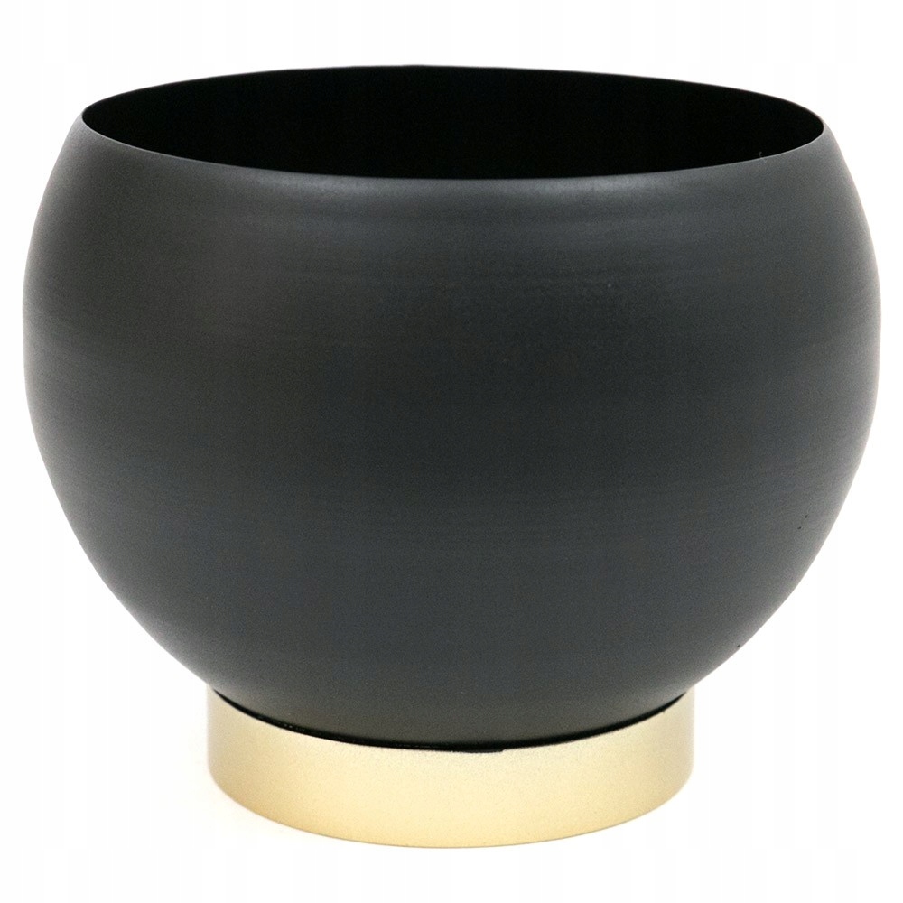 DONICZKA OSŁONKA METALOWA 13x16cm CZARNA ZŁOTA 15 Marka Styldekor