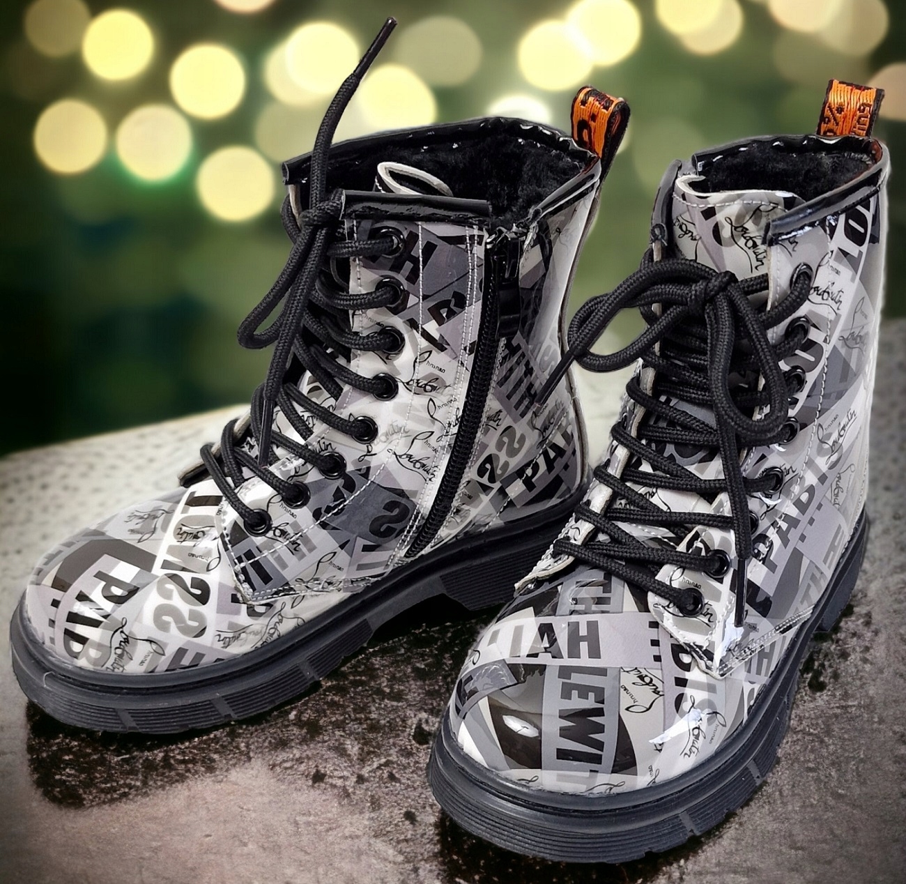 Botki Ocieplane Śniegowce Sznurowane Futerko Dziewczęce Kozaczki Zamek *25* Marka Inna marka