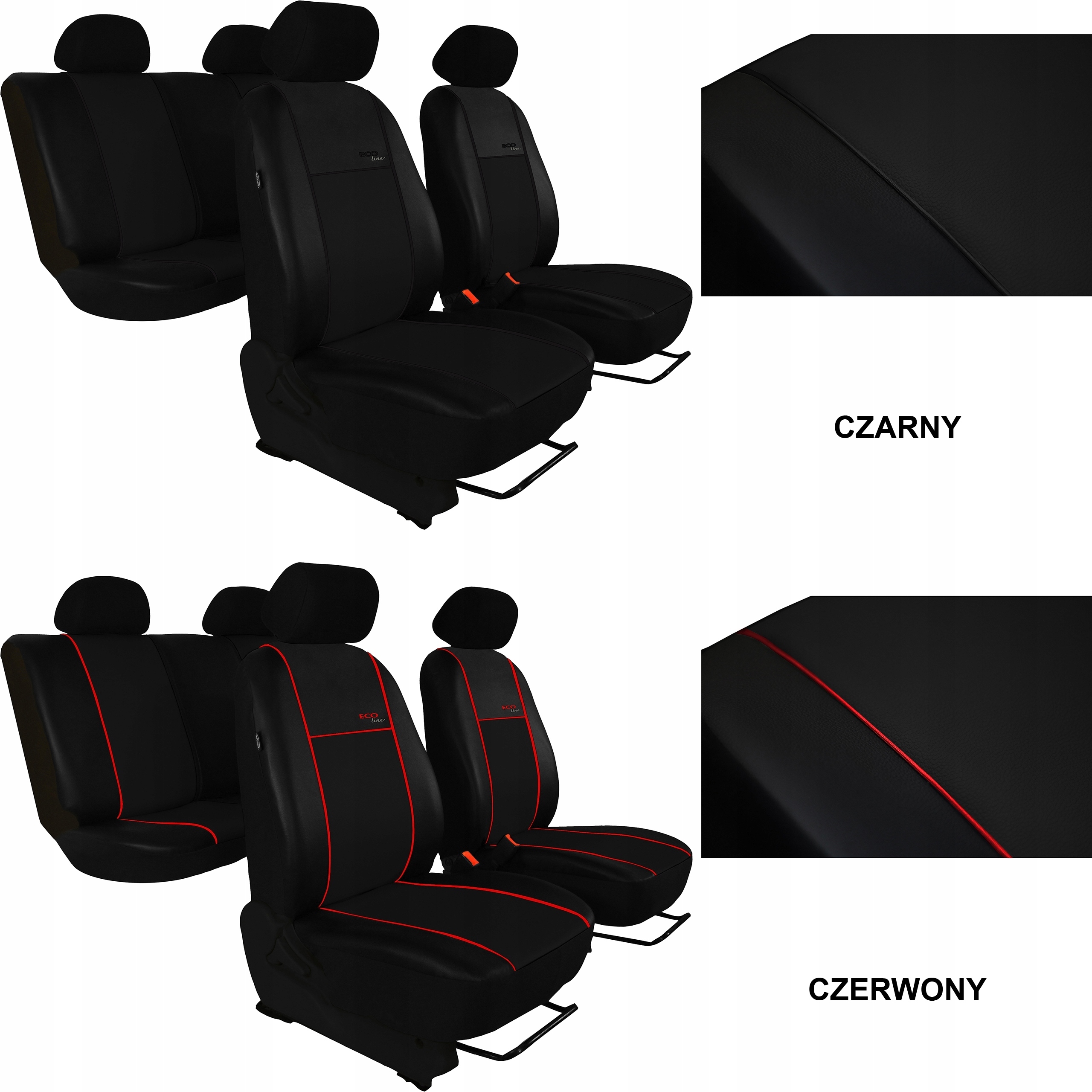 SKÓRA POKROWCE MIAROWE do MITSUBISHI SPACE STAR 2 Materiał skóra sztuczna