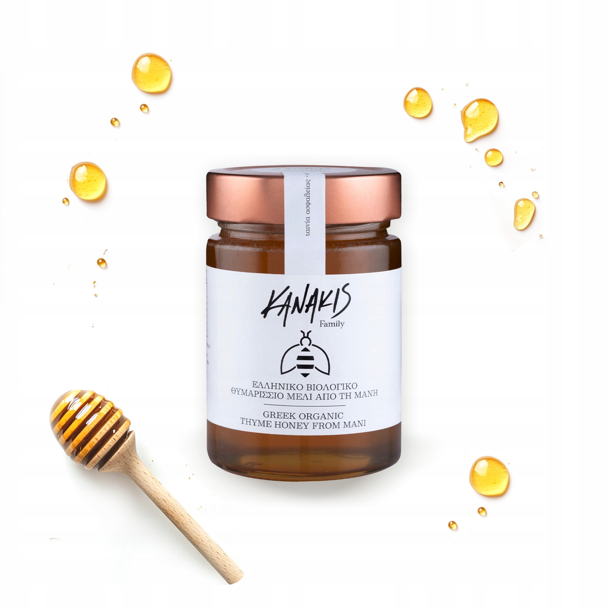 Miód Grecki Tymiankowy Naturalny 420g Bio Organic Kanakis Family