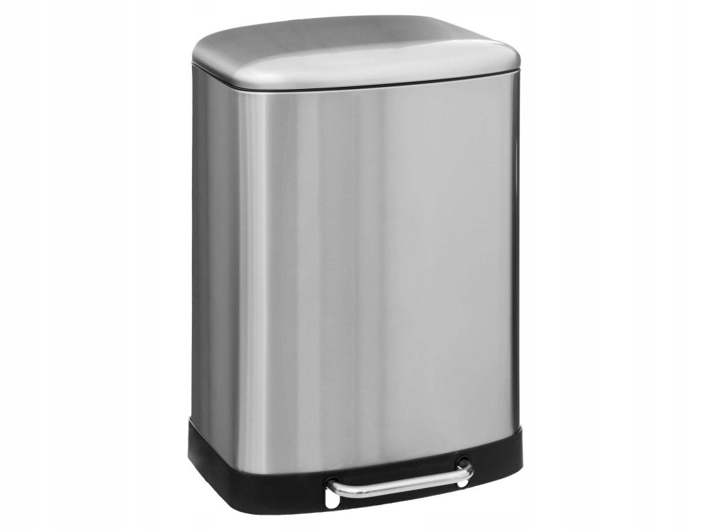 Odpadkový kôš, veľká kapacita, nerezová oceľ, 50 l