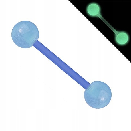 

Kolczyk do języka świecący w 1,6/16/6 niebieski