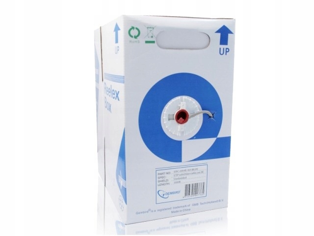 Gembird Kabel Utp Kat 5e drát Awg 24 305M šedý