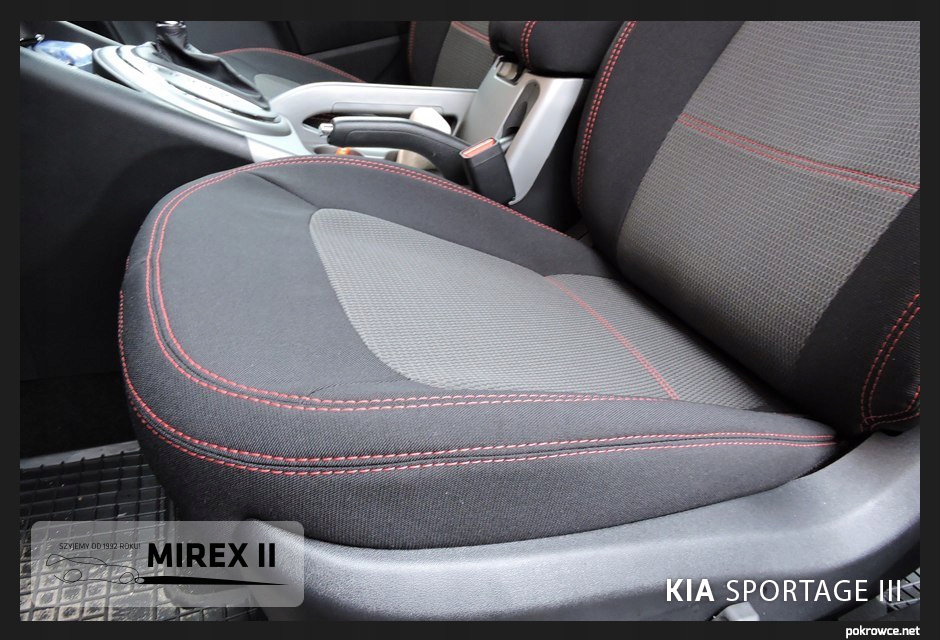 Pokrowce z tkanin tapicerskich Kia Sportage III Stan opakowania oryginalne