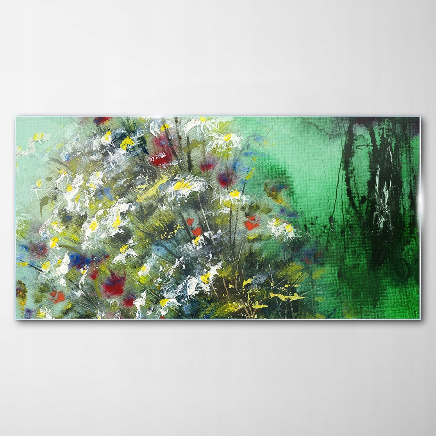 

Hartowany Obraz Szklany Abstrakcja Kwiaty 100x50