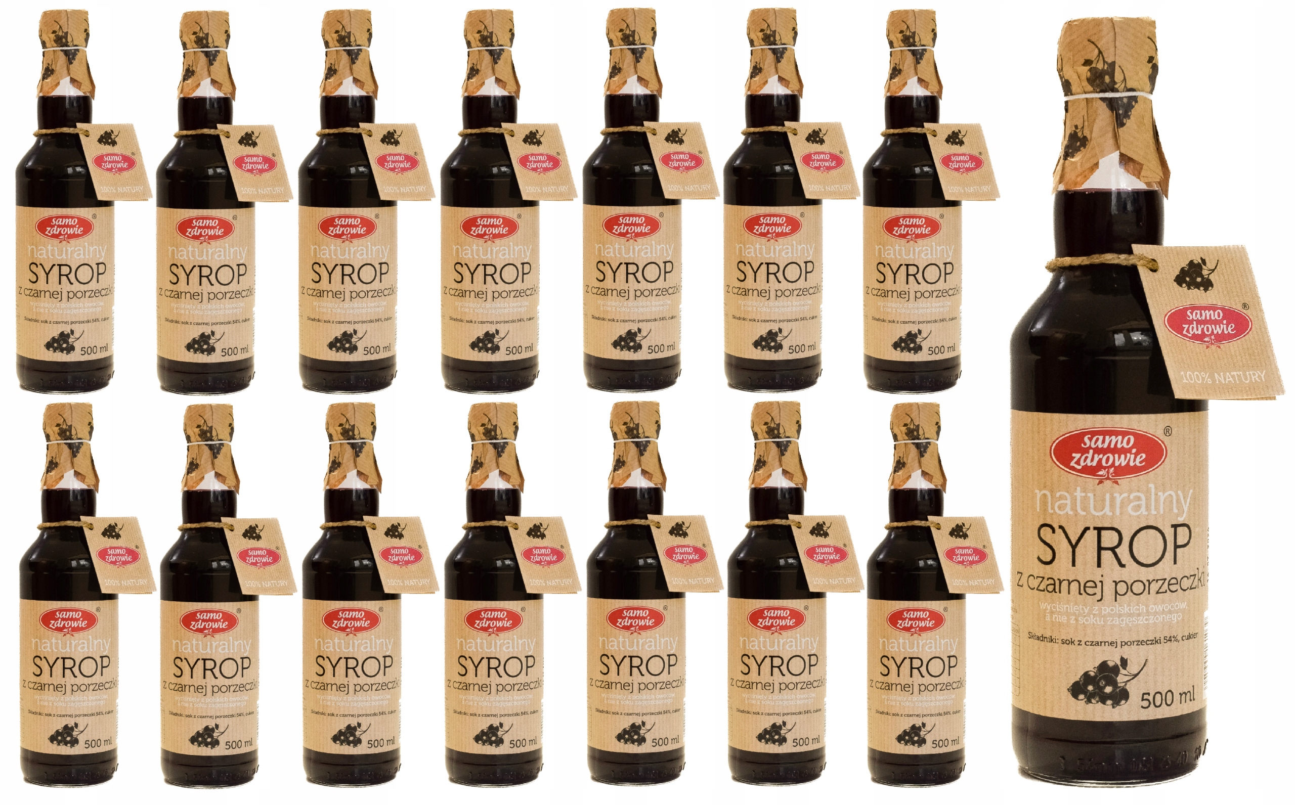 Naturalny syrop z czarnej porzeczki Samo Zdrowie Nfc 500ml 15 szt.