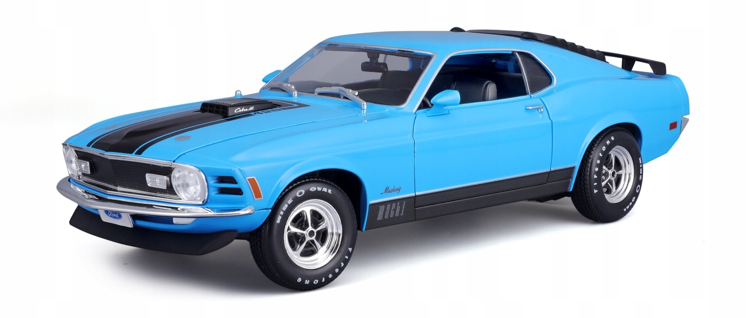 Maisto 1970 Ford Mustang Mach 1, modrá, 1:18