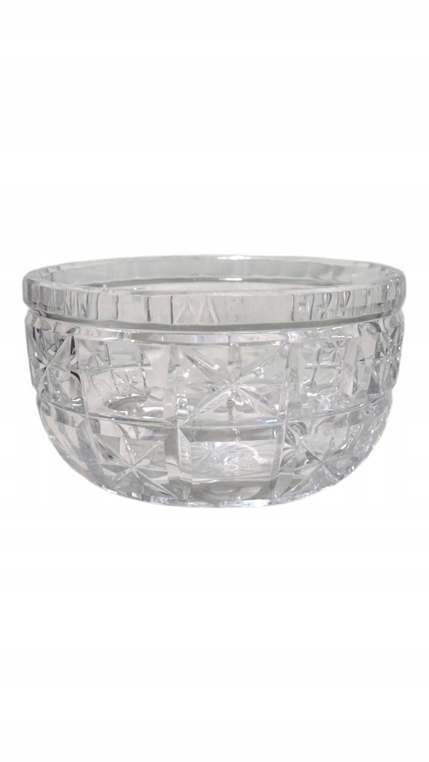 MAŁA KRYSZTAŁOWA MISKA MISECZKA SZKŁO ZDOBIONE PRL