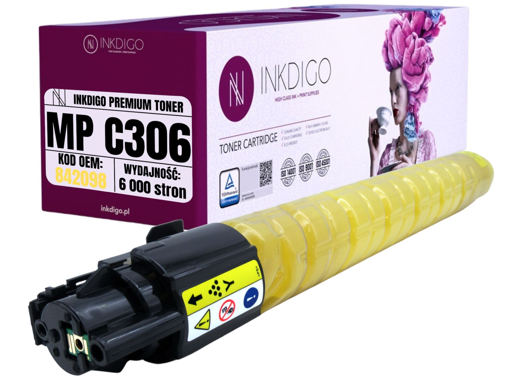 842098 Náhradní toner pro tiskárny Ricoh Mp C306 C307 C406