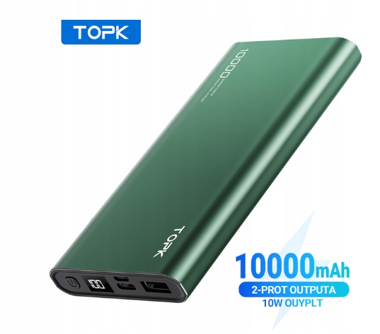 Топк I1006P Power Bank 10000MAH портативное зарядное устройство