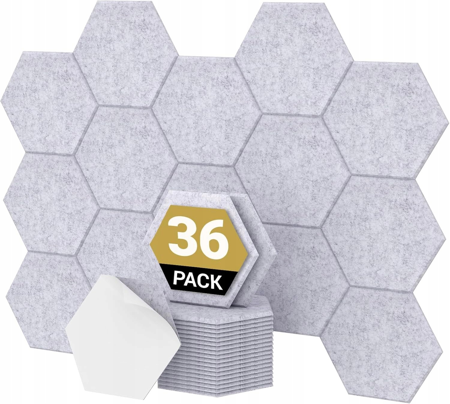 Pianka Akustyczna Na Ścianę 36 Szt Panel Dźwiękochłonny Biały