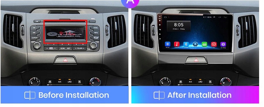 Radio ANDROID 12 KIA Sportage 3 GPS WiFi 2010-16 Marka inna