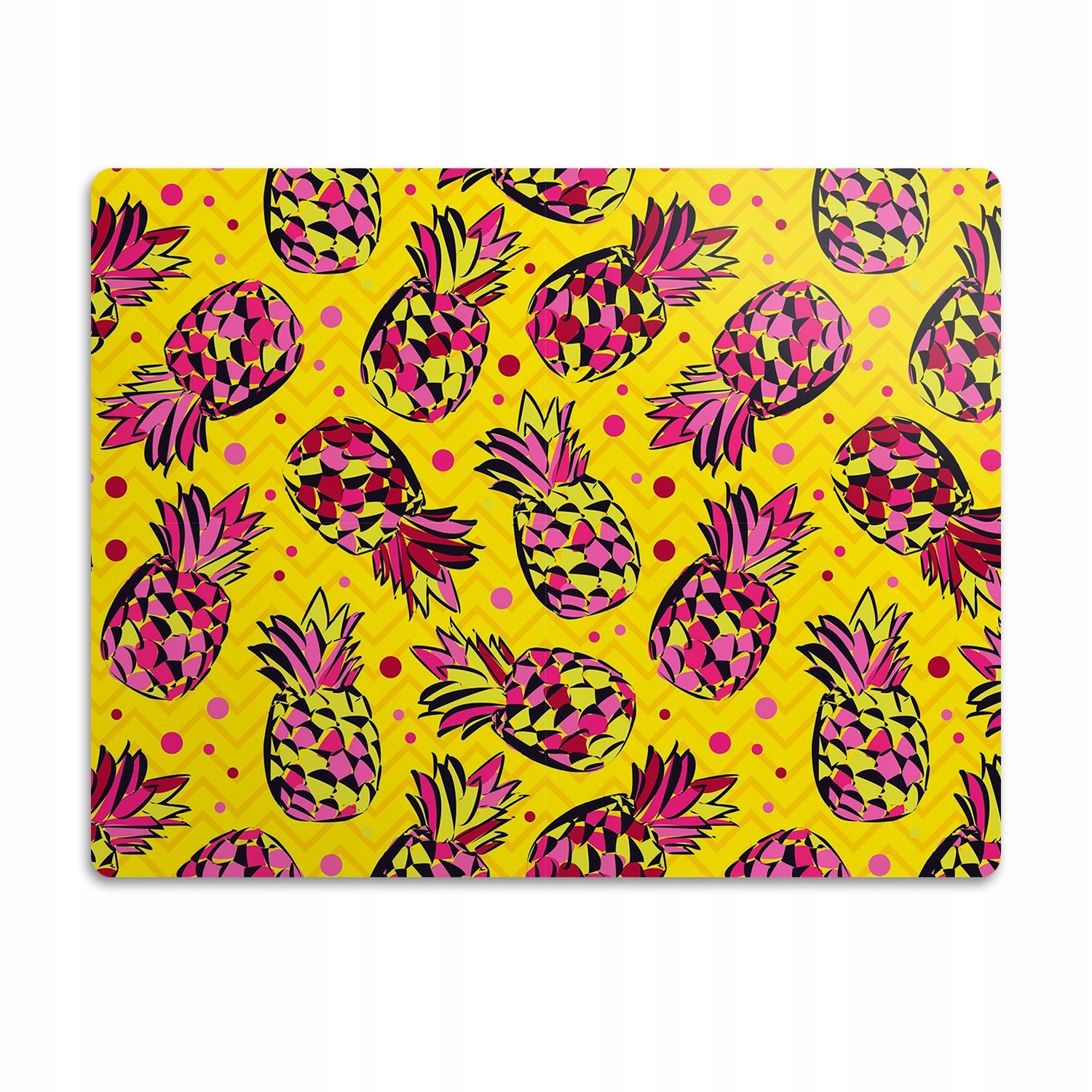 Levně Pro psa a kočku podložka pod misky Růžový ananas 90x60