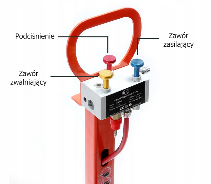PODNOSNIK lewarek PNEUMATYCZNY BALWANEK 6T BJC Mark BJC