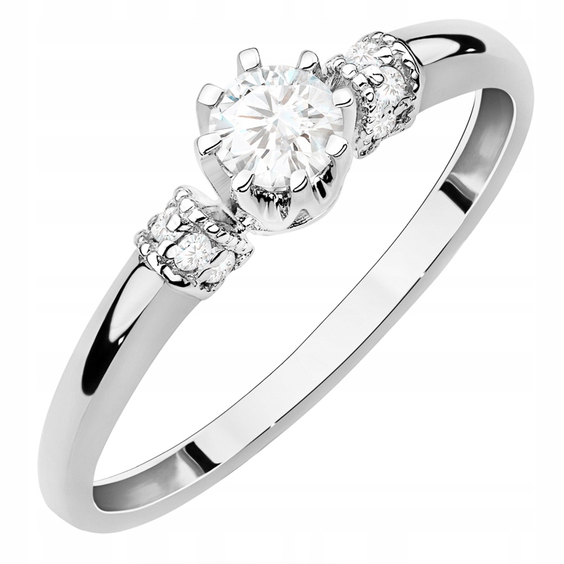 Zlatý Prstýnek pr. 585 14k Kulatý Briliant 0,32ct 14k