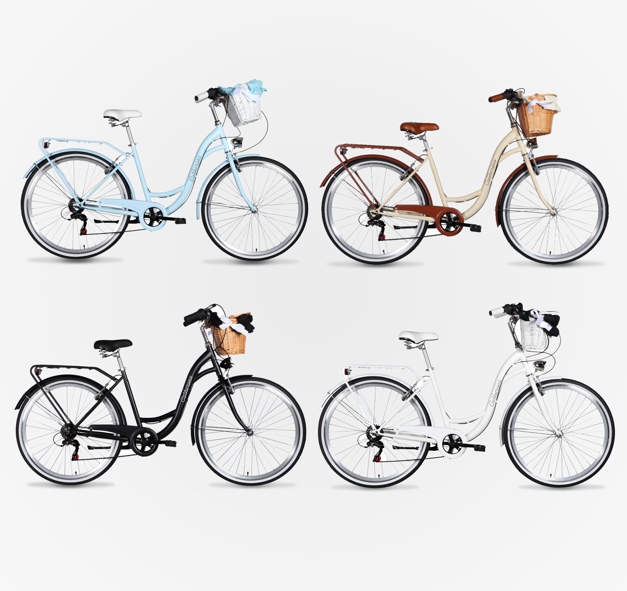 Damski Rower miejski 7Biegów Shimano rama 17/19" cali koło 26/28" +kosz