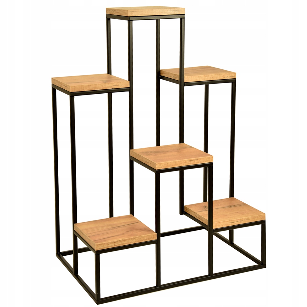 

Stojak na 6 kwiatów metalowy dąb duży kwietnik