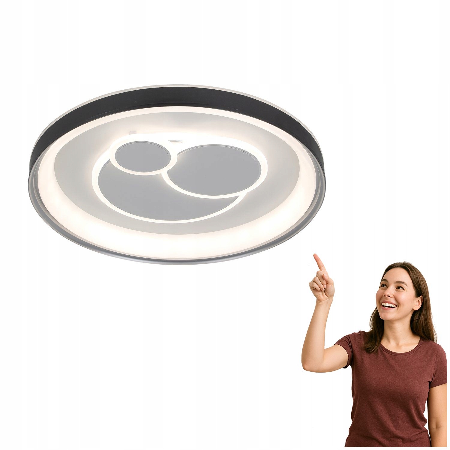 Led stropná lampa 46W Florina PLF-54205-BK-WH Italux