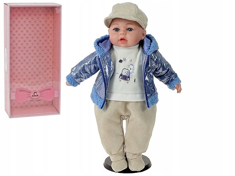 BOBAS LALKA 45cm MÓWI,ŚPIEWA+smoczek+lux opakowana