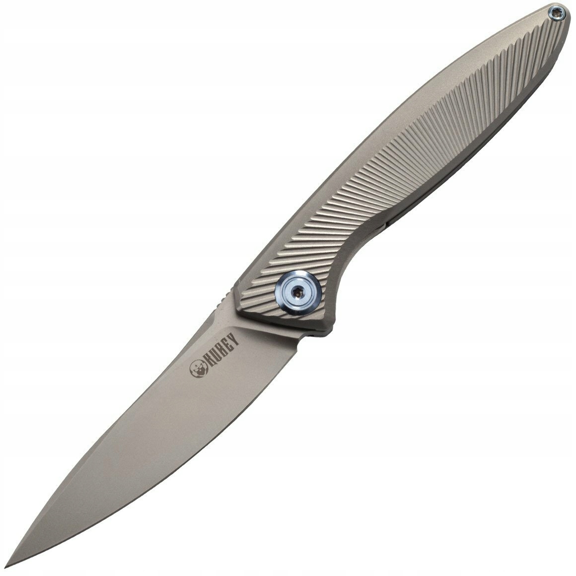 Kubey KB2103A Pike nóż kieszonkowy 7,3 cm, szary, tytan