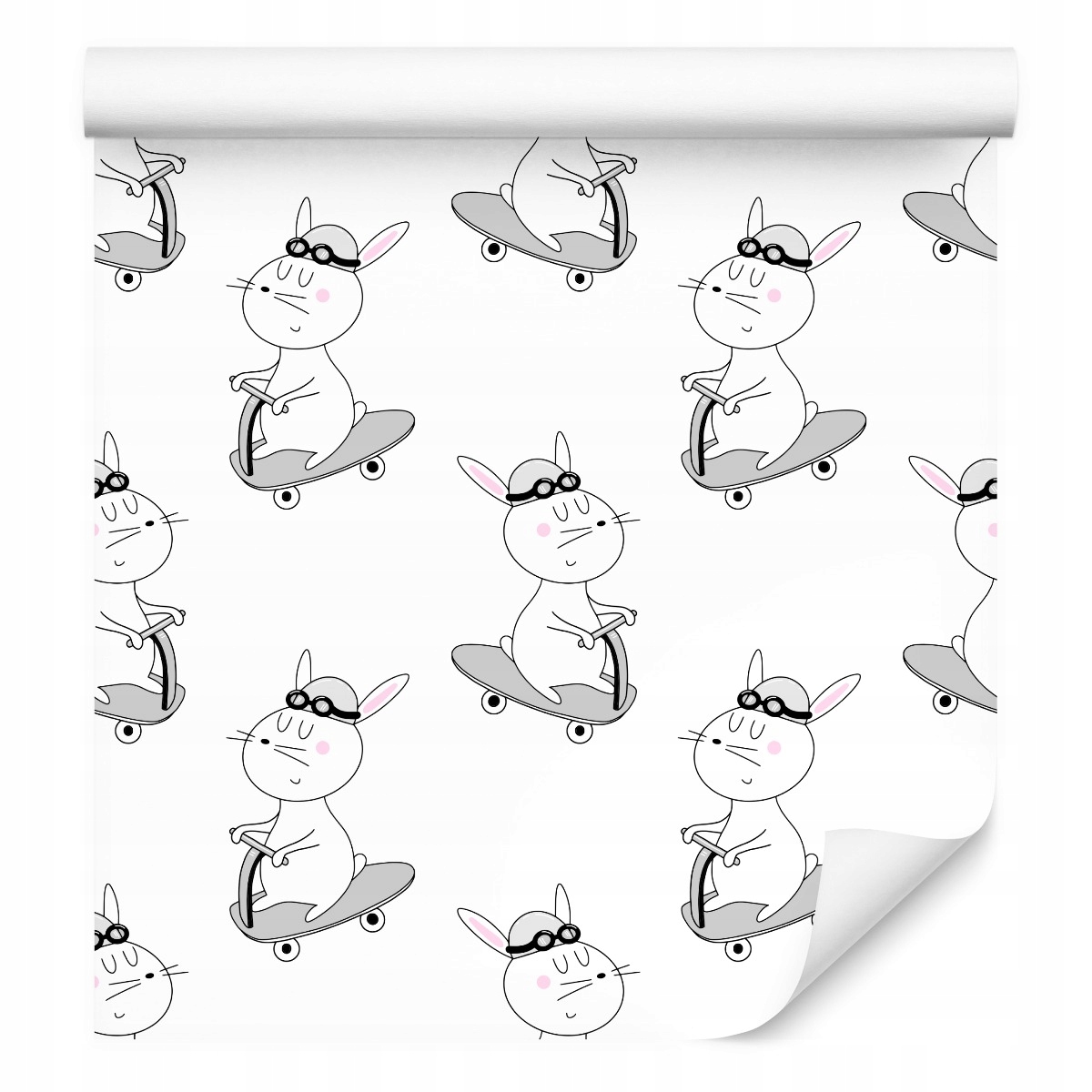 Dětská tapeta Králíci Brýle Minimalismus Dekor