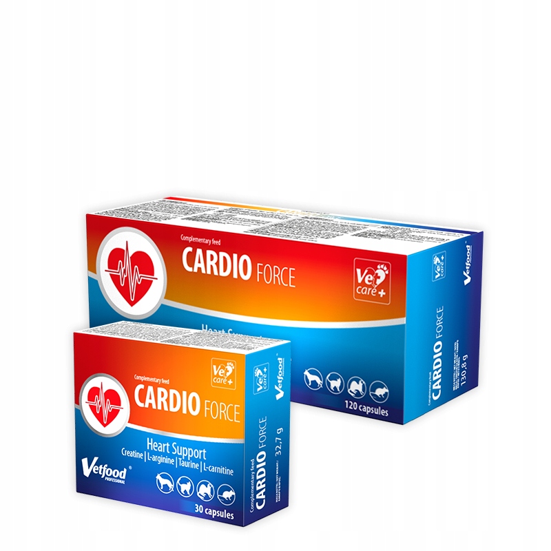 Levně Vetfood Cardioforce 120 kapslí Srdce Pes Kočka