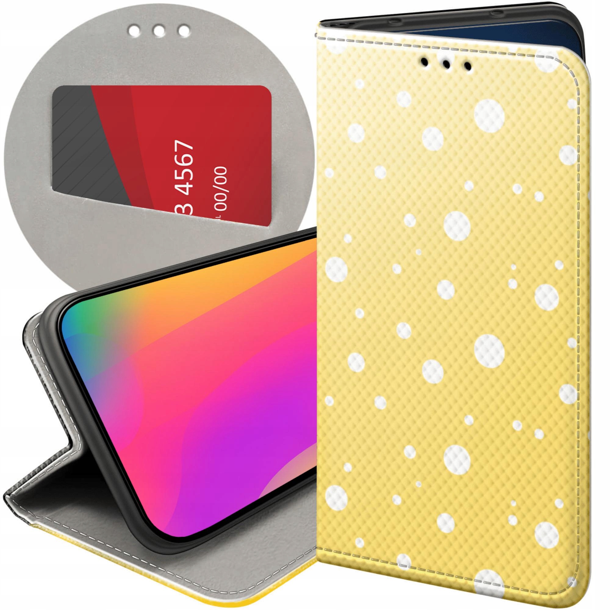 Etui Z Klapką Do Xiaomi Redmi A1 Kropki Grochy Bokeh Dots Futerał