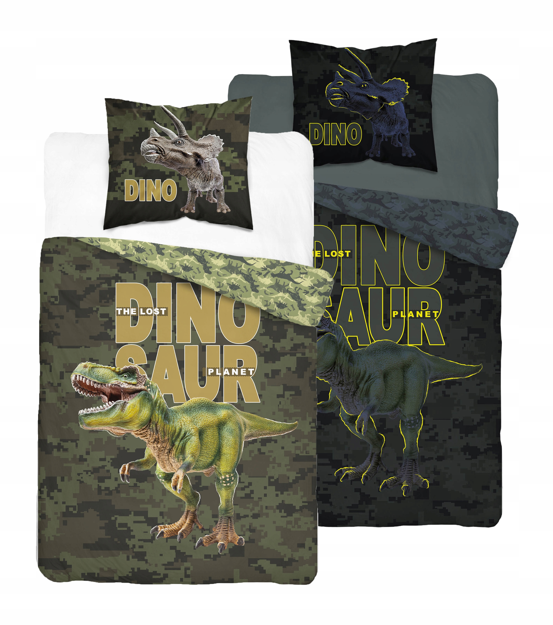 POŚCIEL ŚWIECĄCA 160x200 DINOZAURY T-REX DINOZAUR Bohater Park Jurajski