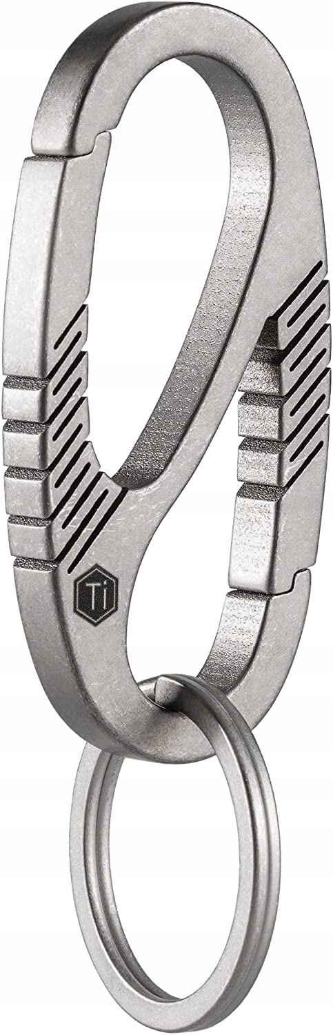 KM08 tytanowy karabińczyk breloczek do kluczy z k