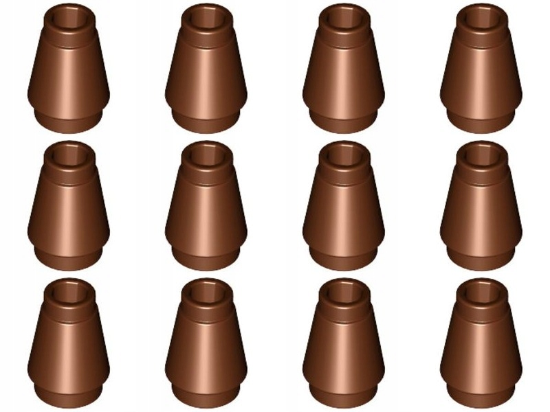 

Lego 4589b Stożek 1x1 brązowy Nowy (3g) 12 szt.