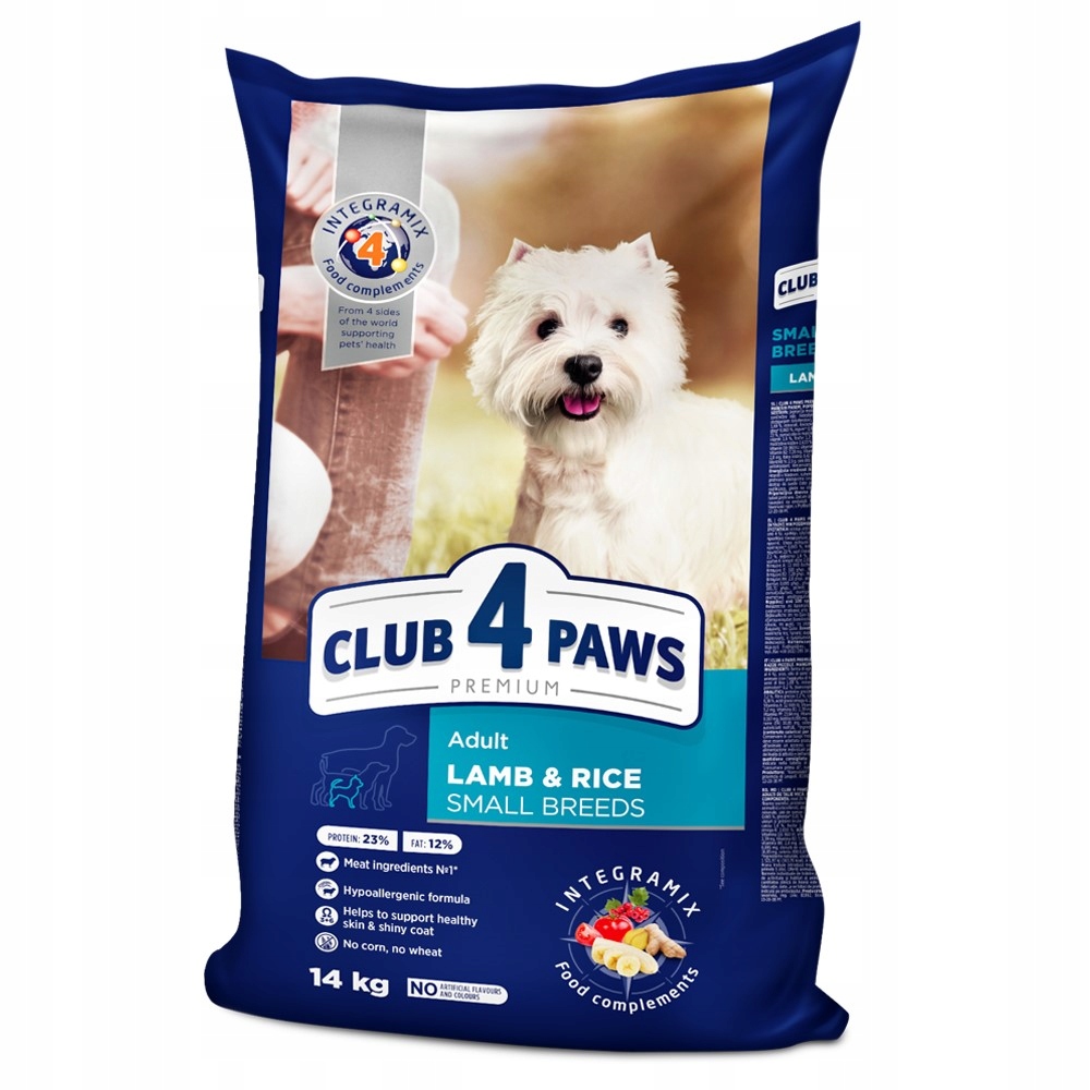 Club 4 Paws Premium sucha karma dla psów małych ras jagnięcina i ryż 14kg
