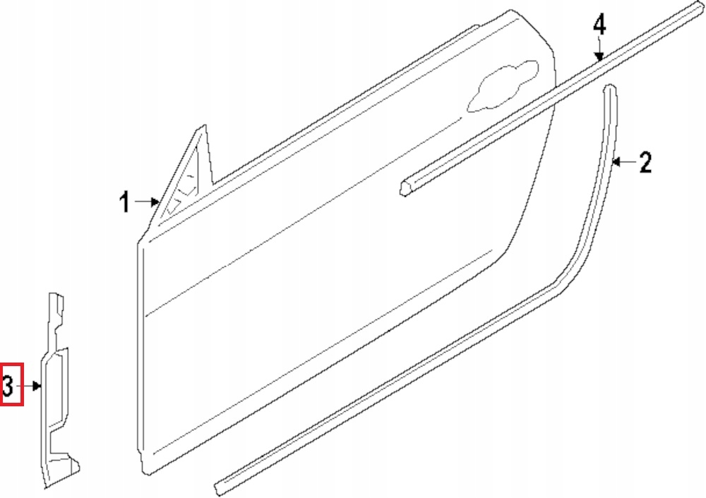 USCZELKA DRZWI PRZOD PRAWA BMW F32 F33 F82 F83 Producent czesci BMW OE