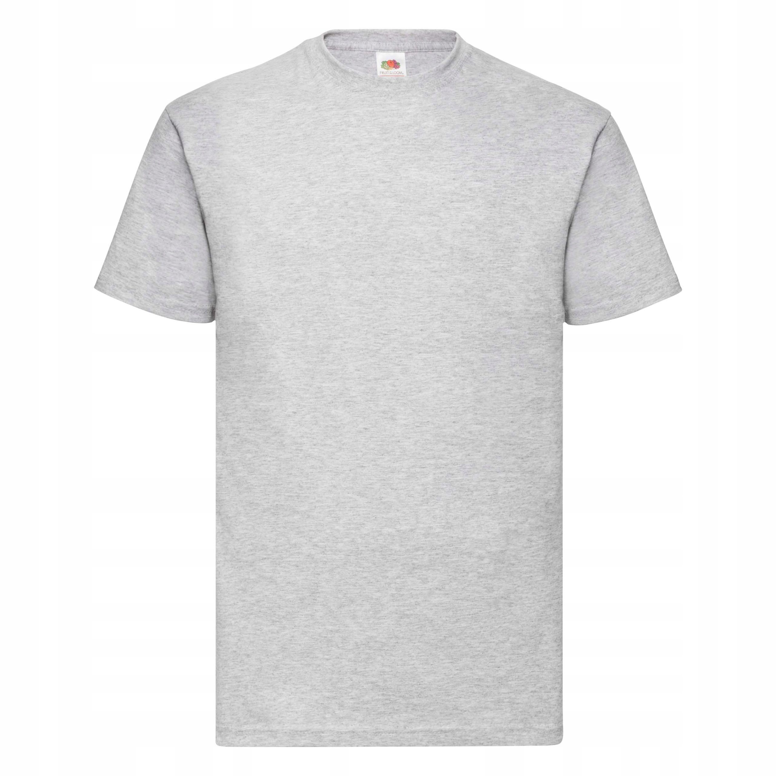 

T-shirt męski trwały bawełna Fruit Value szary 5XL