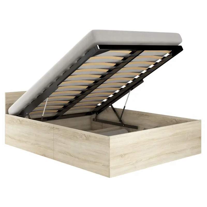 

Łóżko młodzieżowe 100x200 dąb sonoma z materacem