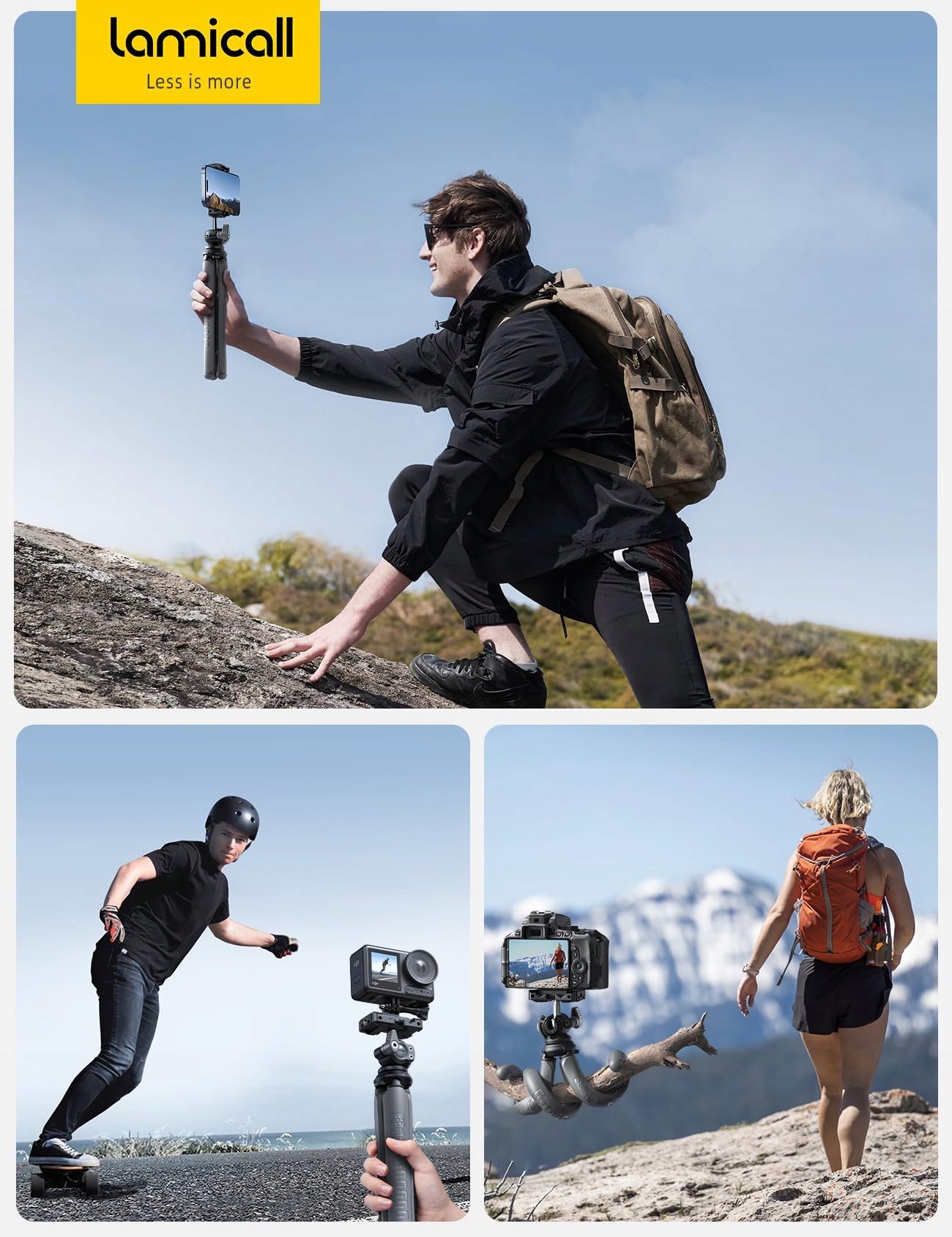 LAMICALL Mini Statyw Elastyczny Uchwyt Do Telefonu i Kamery 360° — miniatura 7